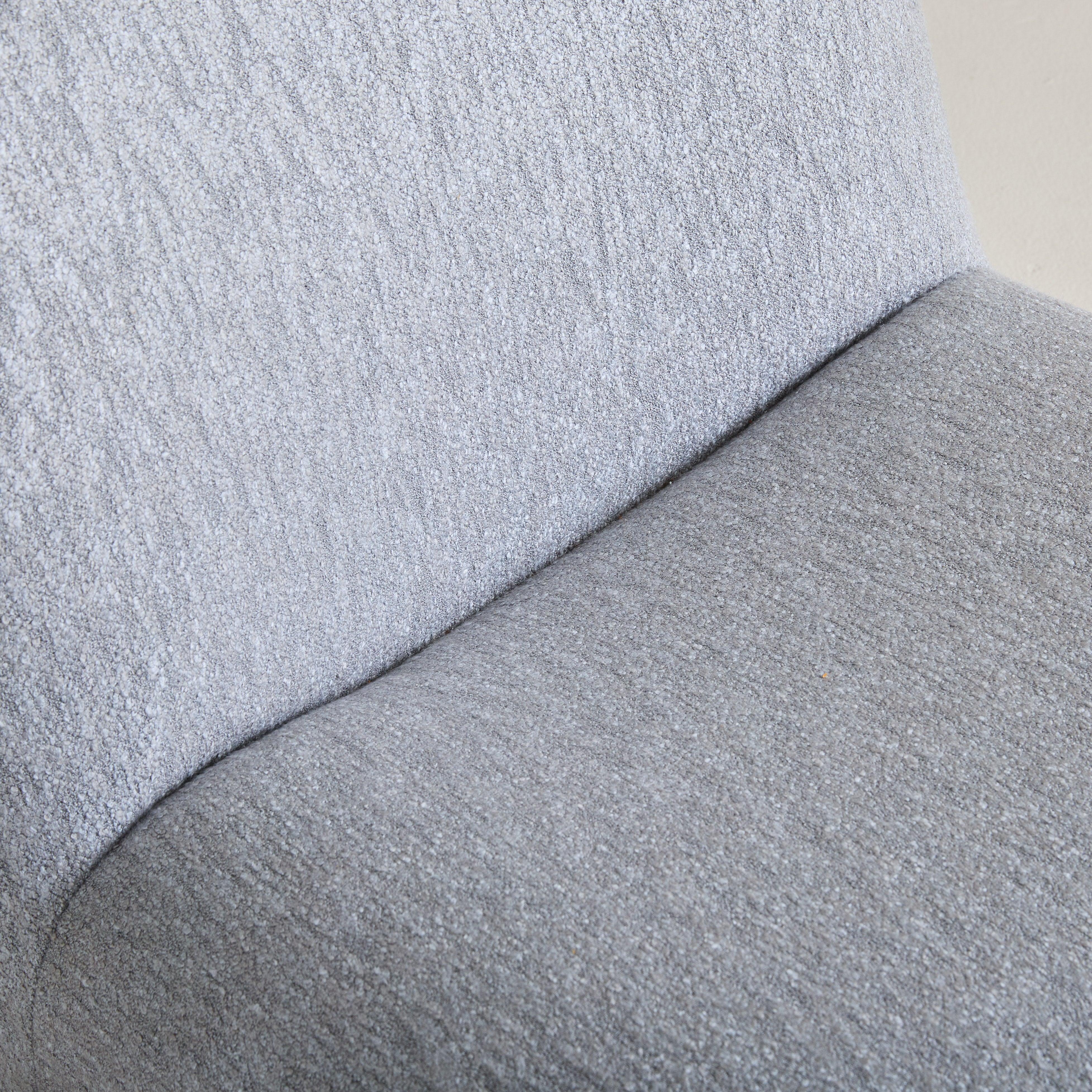 Italienischer Stuhl 'Alky' aus grauem Wollbouclé von Giancarlo PIretti für Castelli, 1969 im Angebot 1