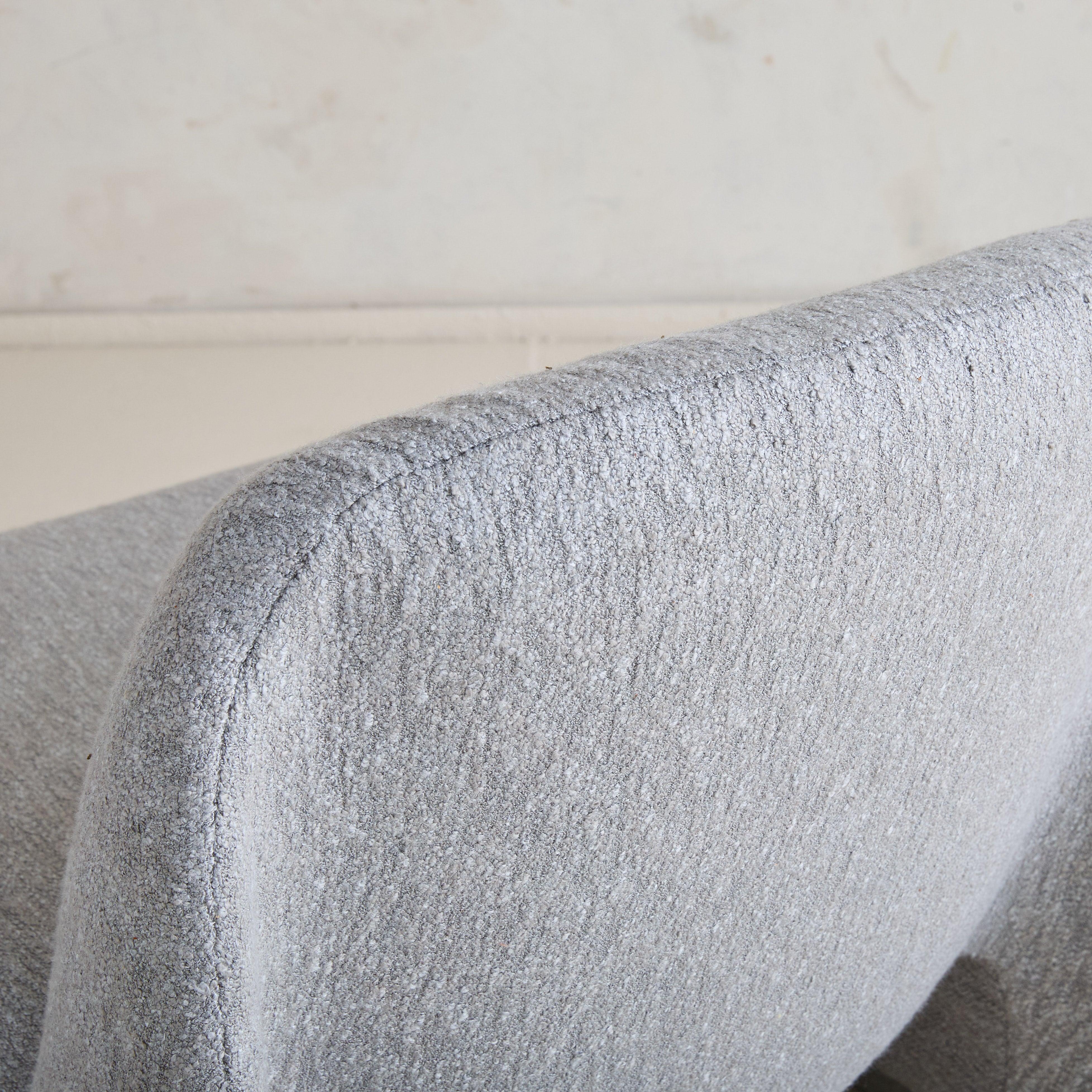 Italienischer Stuhl 'Alky' aus grauem Wollbouclé von Giancarlo PIretti für Castelli, 1969 im Angebot 2