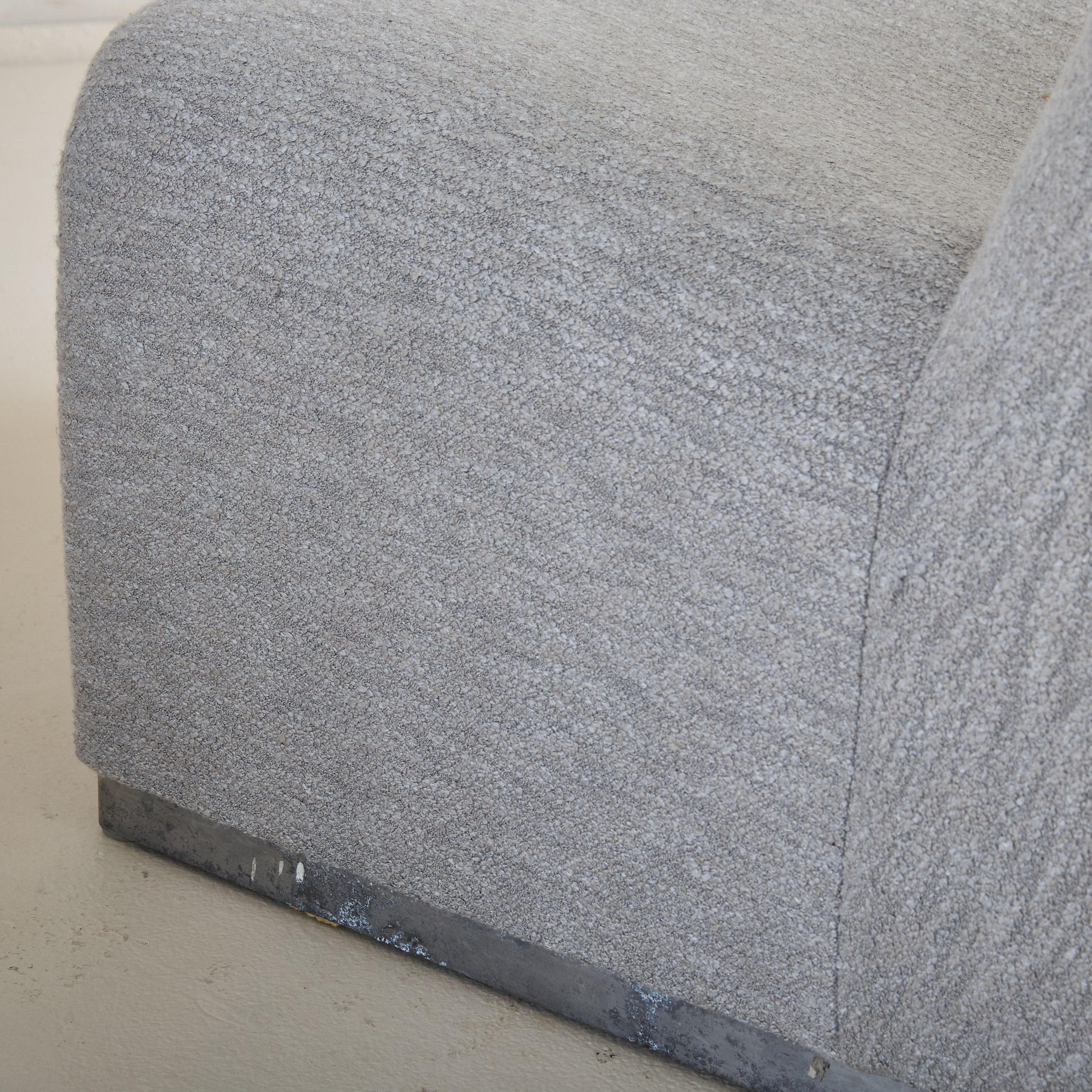 Italienischer Stuhl 'Alky' aus grauem Wollbouclé von Giancarlo PIretti für Castelli, 1969 im Angebot 3