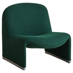 Sedia italiana 'Alky' con tappezzeria verde di Giancarlo Piretti per Castelli, 1969