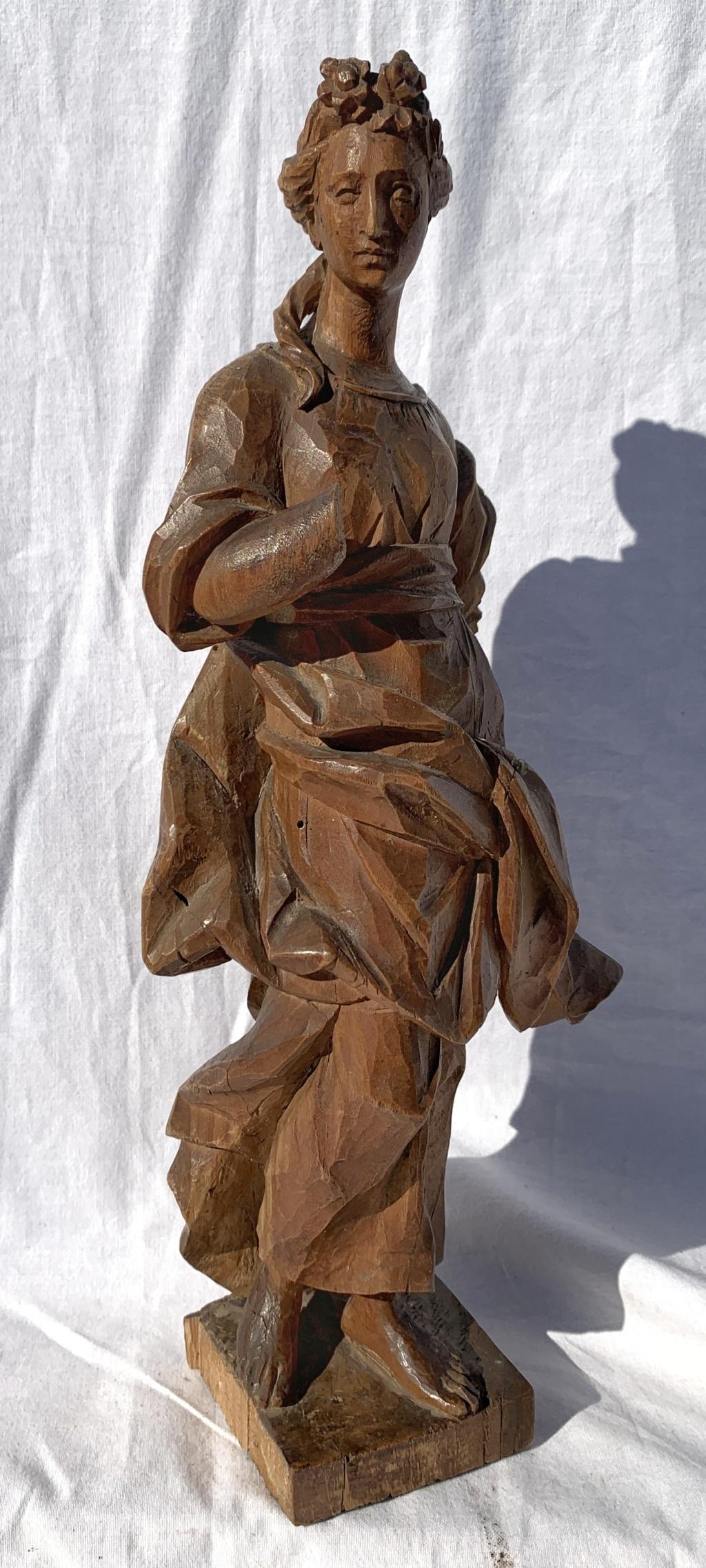 Carved stone pine sculpture - 