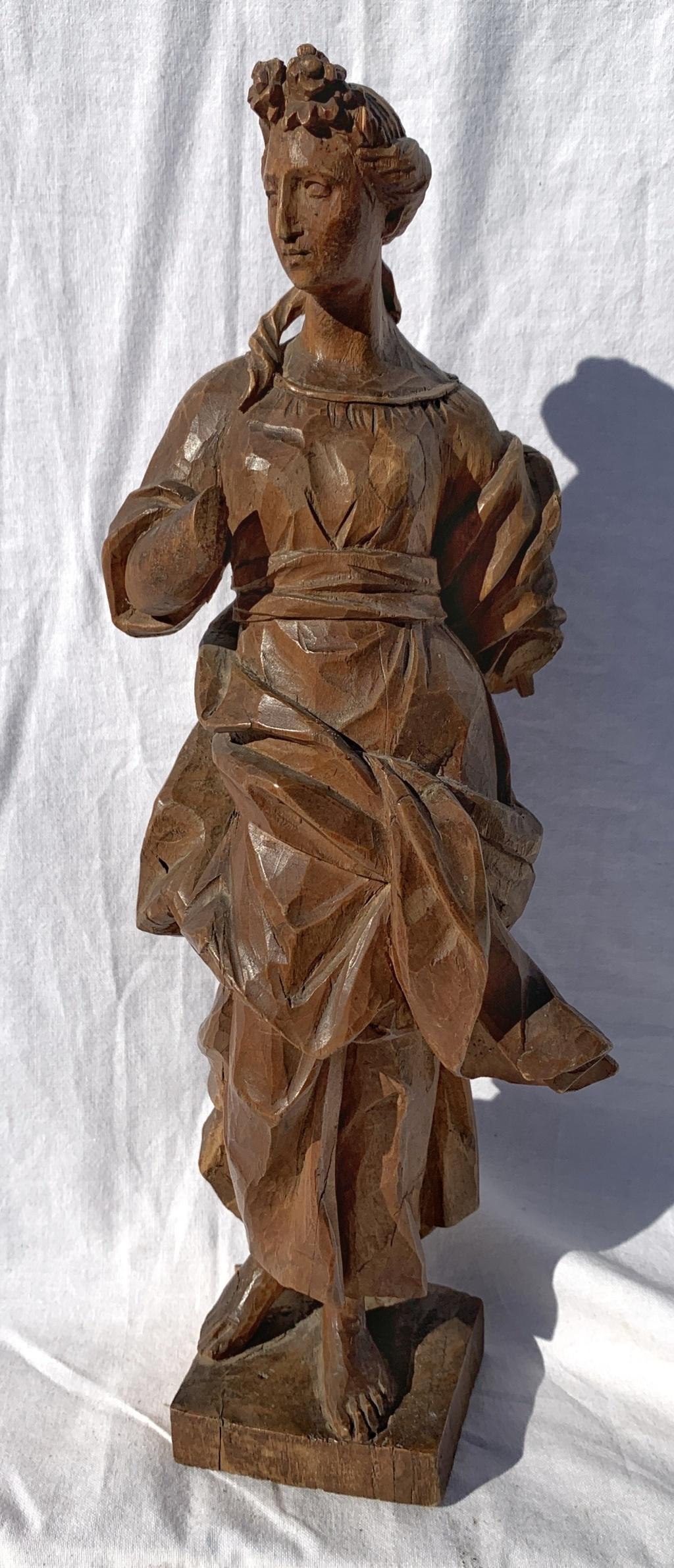 Italian Allegory Wood Sculpture, Venice 18th Century Carved (Rokoko)