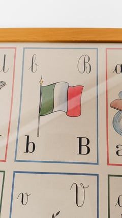 Italian Alphabet Poster printed in Parma by Forme in 1990s