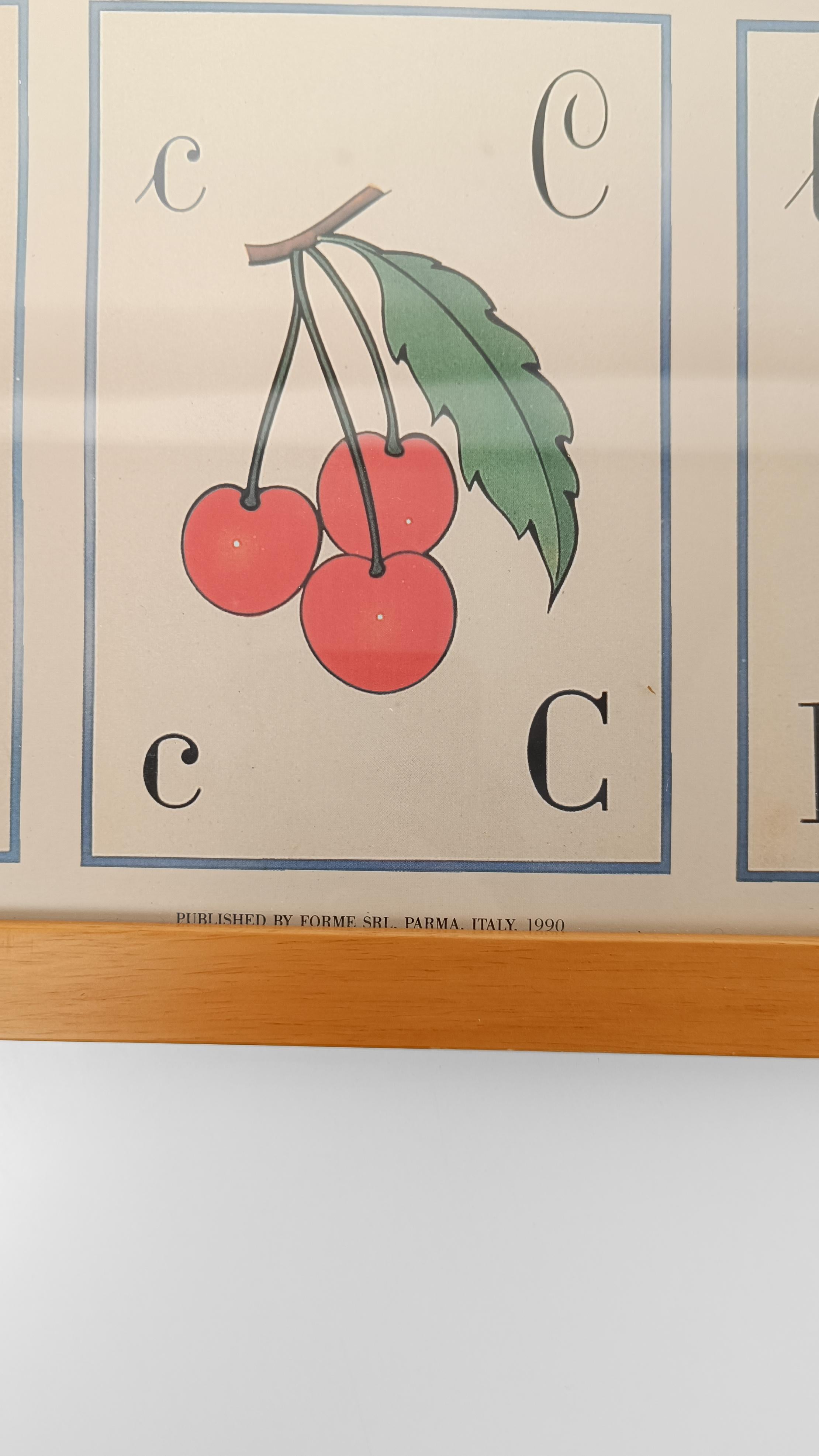 Italian Alphabet Poster printed in Parma by Forme in 1990s For Sale 1