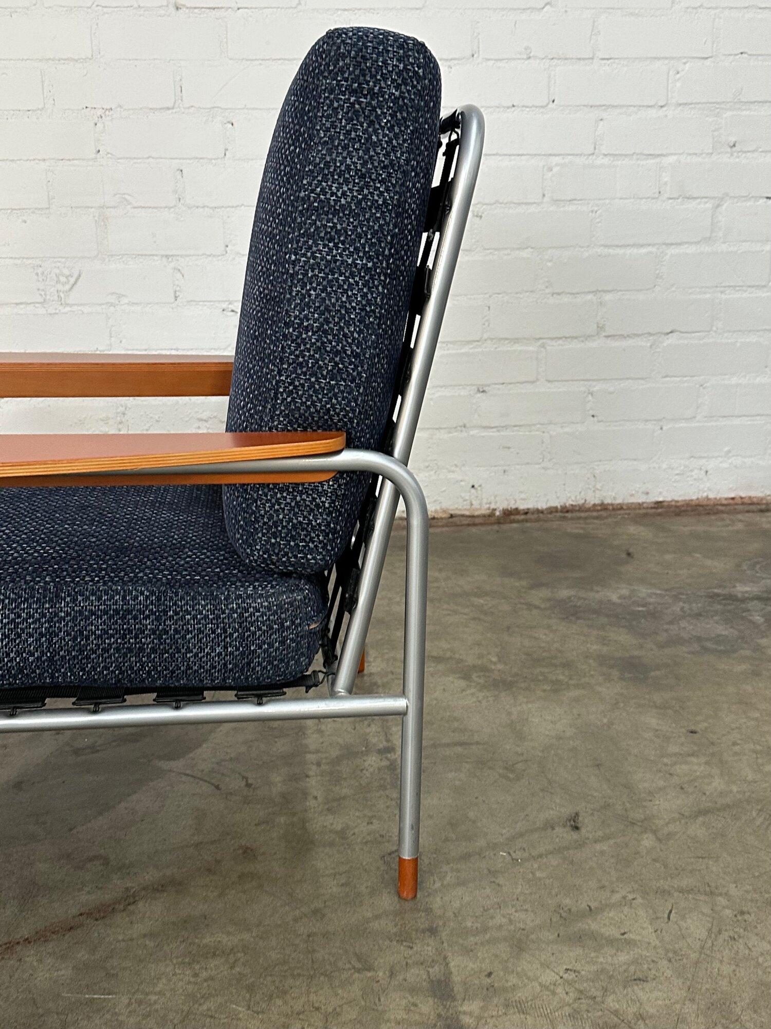 Italian Aluminum Lounge Chair & Ottoman- Set For Sale 5
