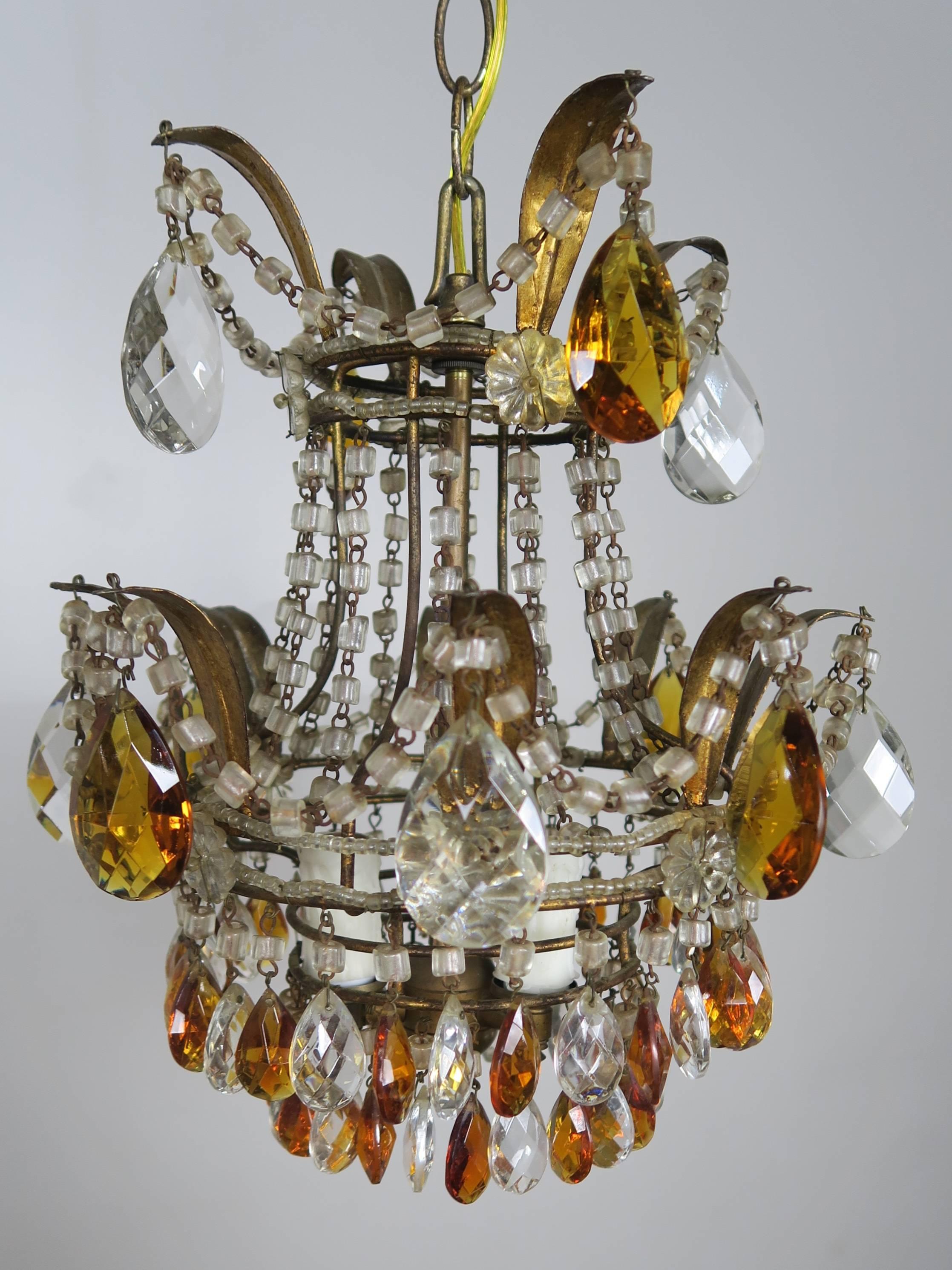 amber chandeliers