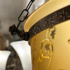 Italian Amber Etched Lantern