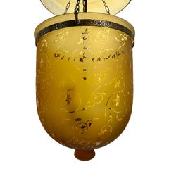 Italian Amber Etched Lantern