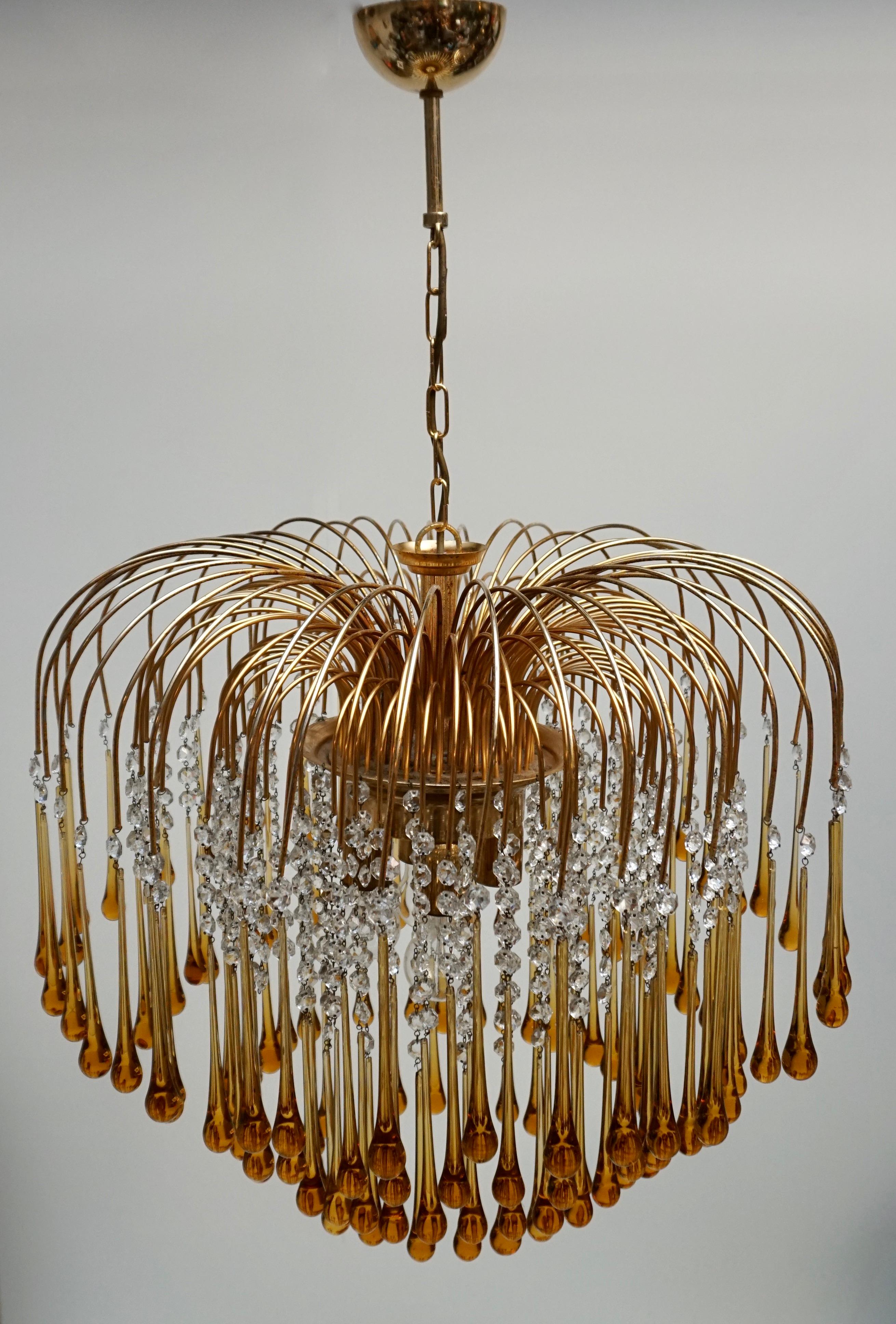 murano waterfall chandelier