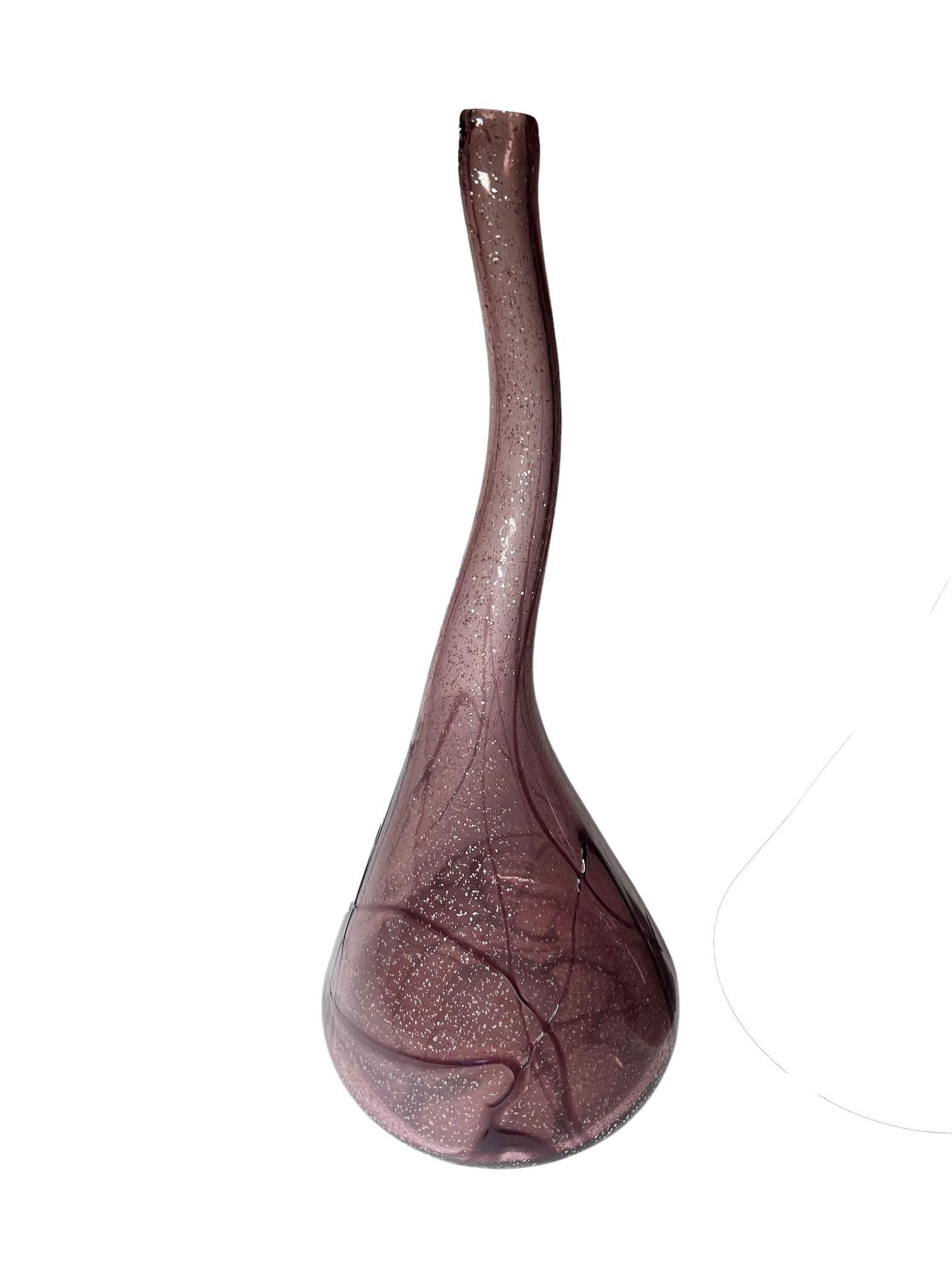 Italian Amethyst Glass Vases In Varied Heights In Good Condition For Sale In Dallas, TX