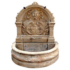 Italienischer antiker Brunnen Brunnen, zementiert Malta Ende 19.
