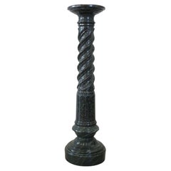Colonna antica italiana in marmo verde delle Alpi
