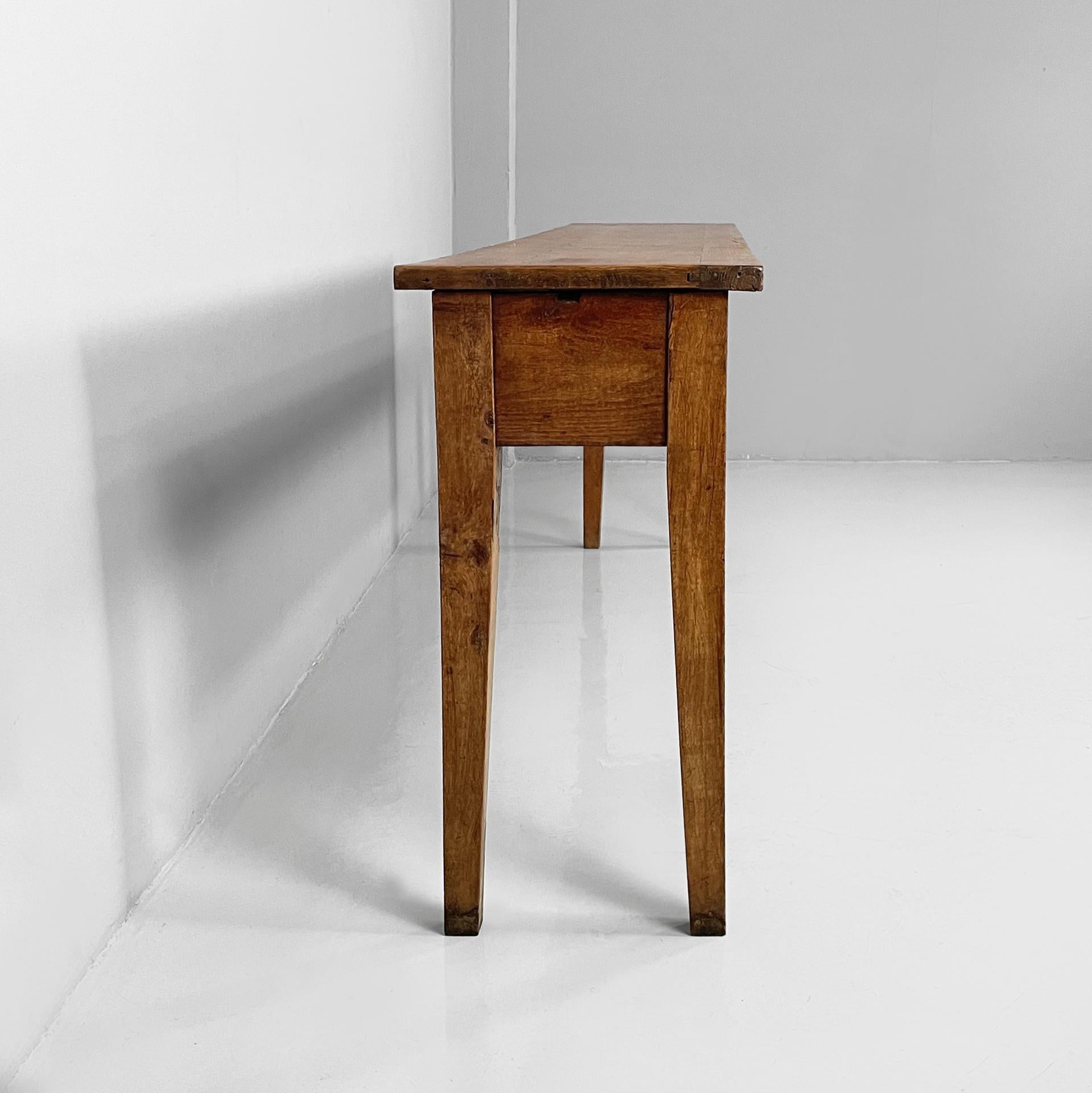 Italian antique console table in wood, 1930s In Fair Condition For Sale In MIlano, IT