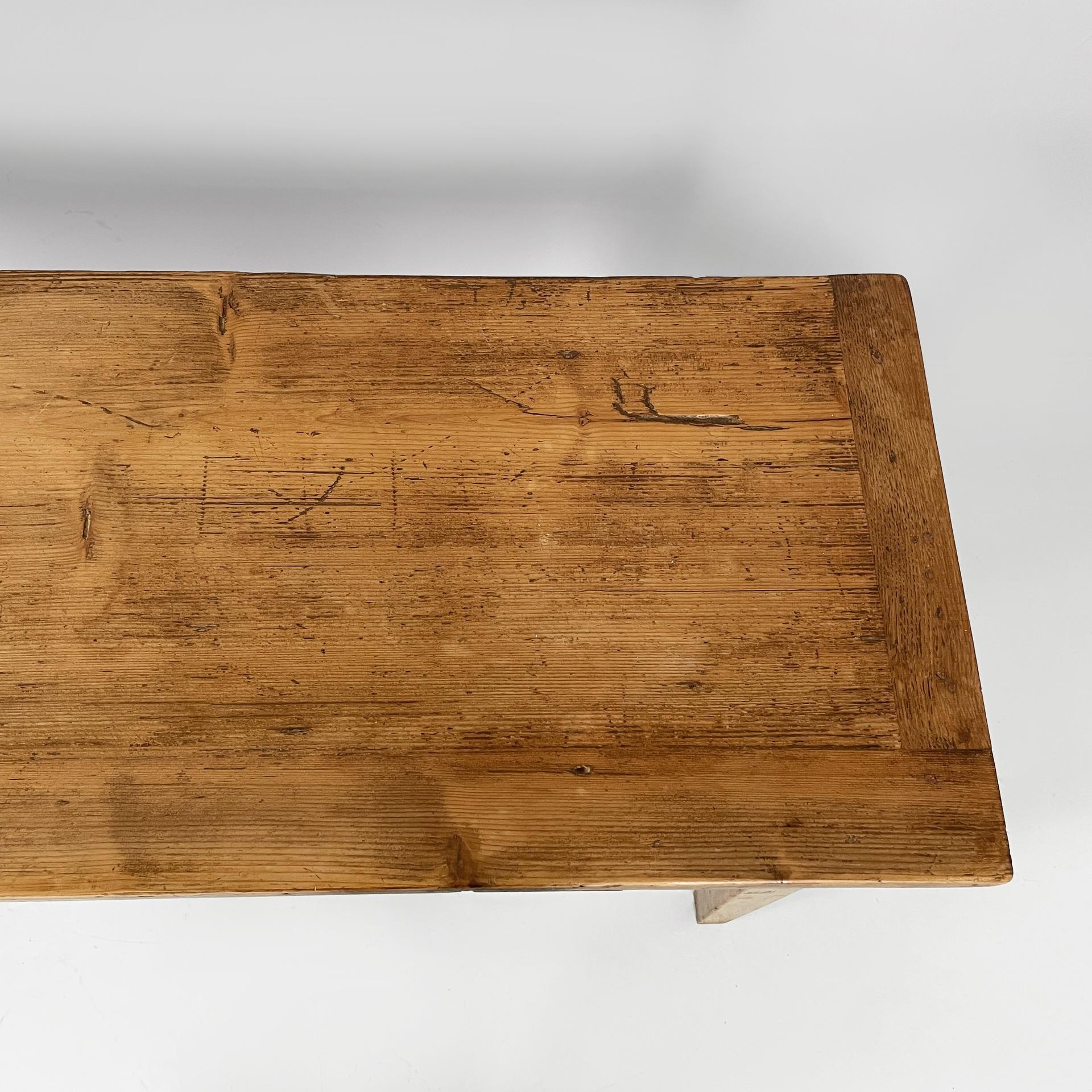 Italian antique console table in wood, 1930s For Sale 3