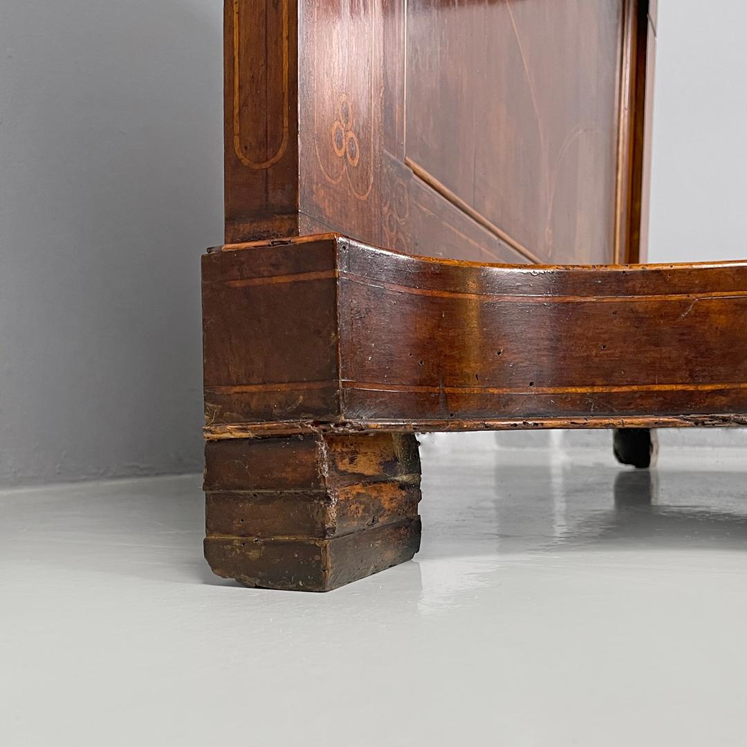Italienischer antiker Konsolentisch aus Holz und Marmor mit Intarsiendekorationen, 1840 im Angebot 14