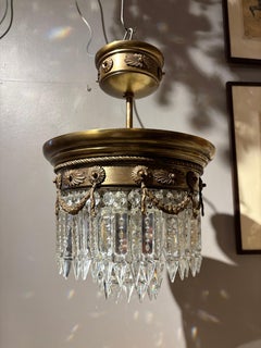 Italian Antique Crystal Chandelier, 1950s