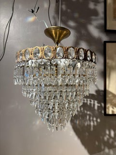Italian Antique Crystal Chandelier, 1950s
