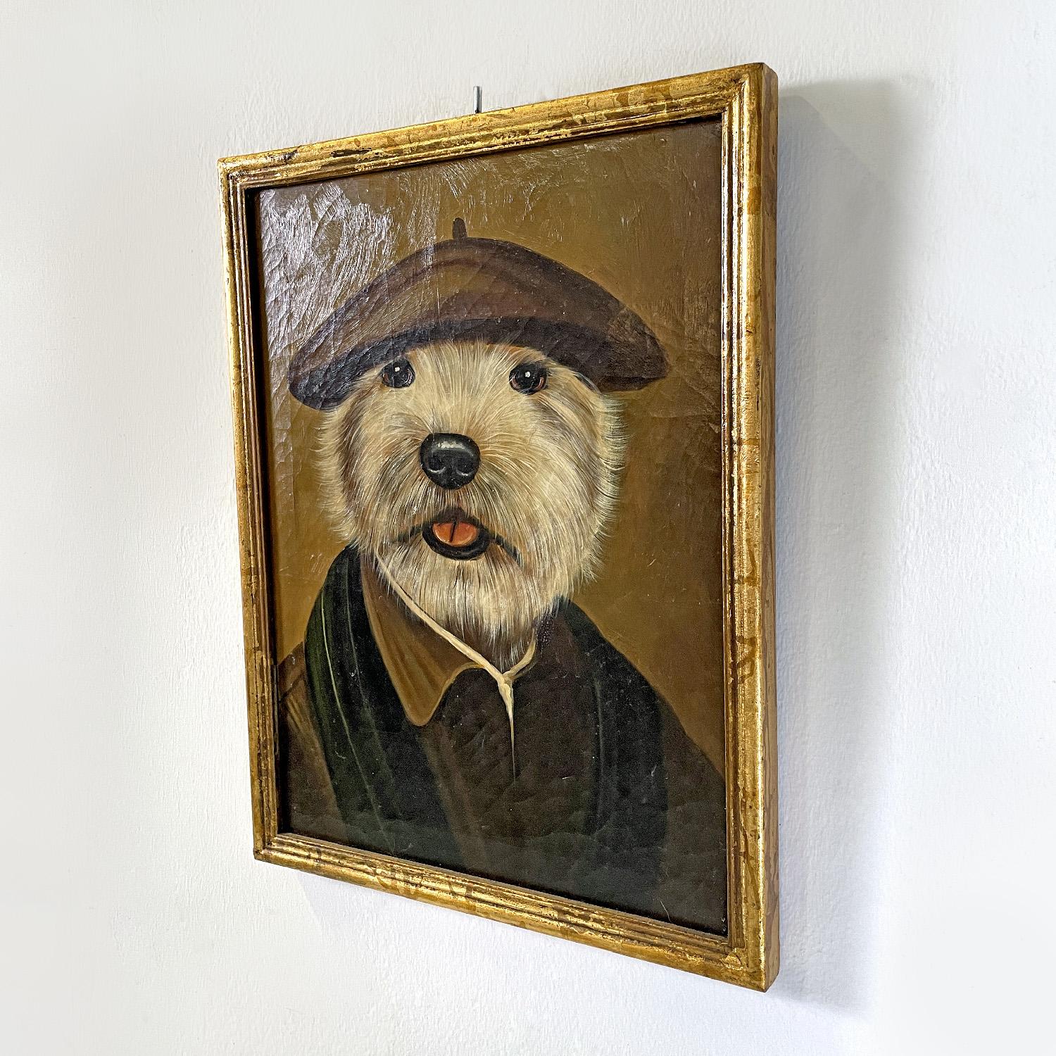 antique dog painting