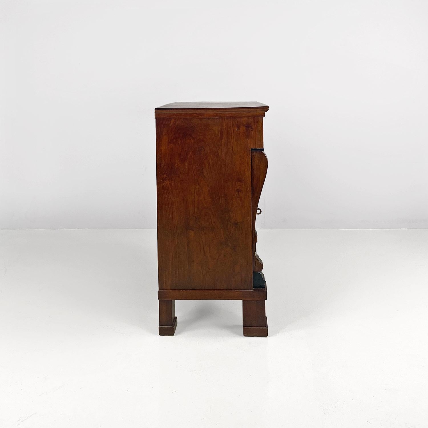 Mueble italiano antiguo de madera estilo imperio con puerta y cajón, años 1850 Italiano en venta