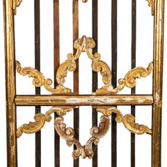 Italian Antique Gold Gilt Wood Gate Wall Art
