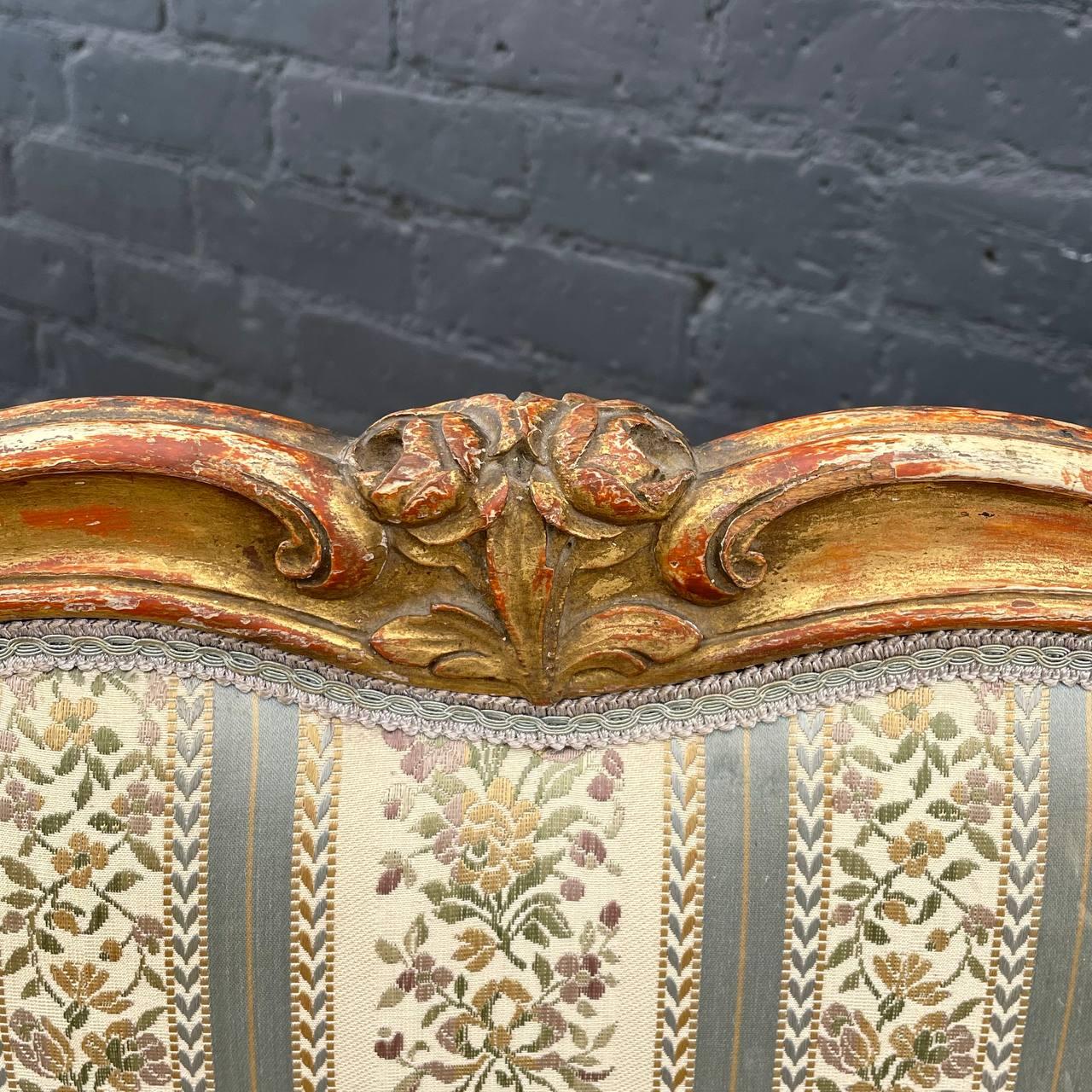 Early 20th Century Italian Antique Hand Carved Twin-Size Bed Frame For Sale