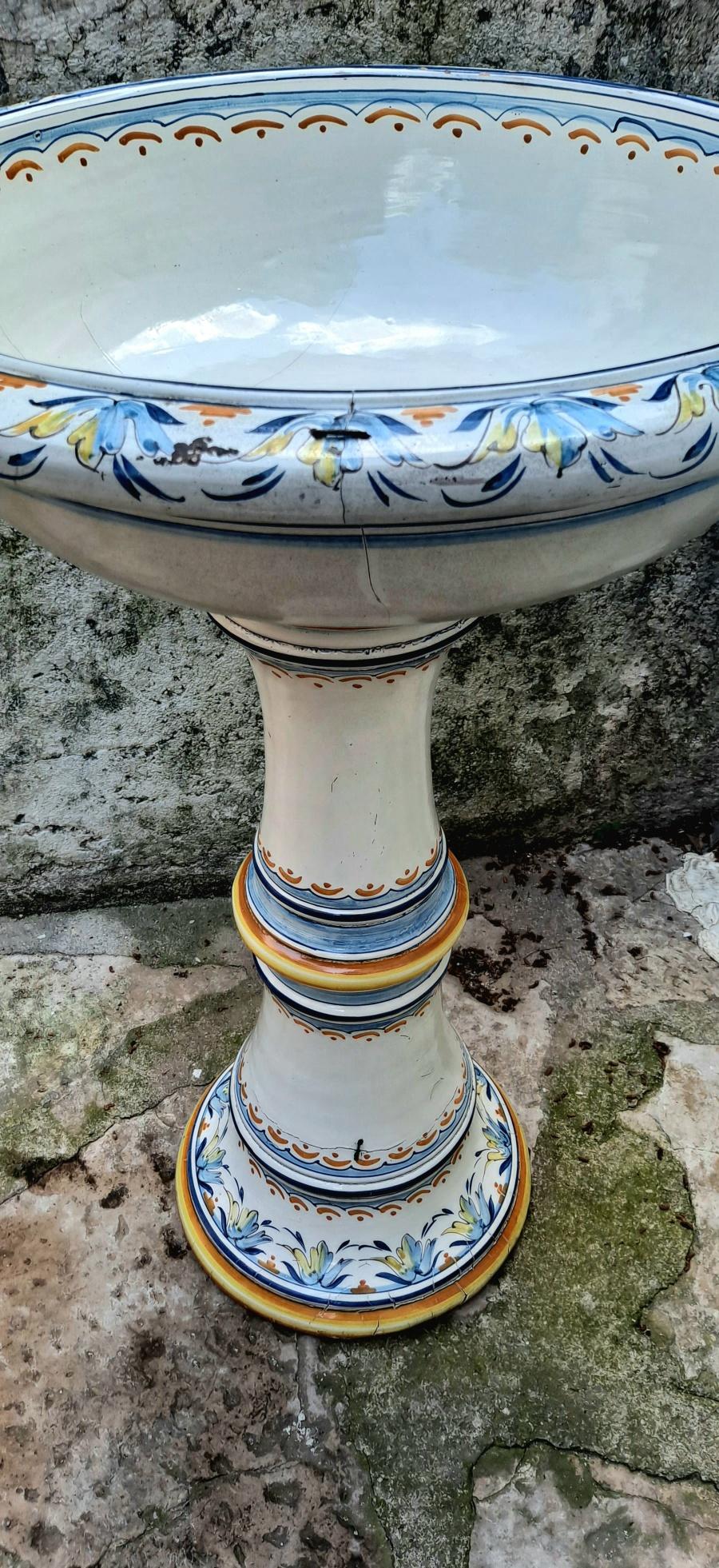 Hand-Crafted Italian Antique Holy water Self Standing Stoup For Sale