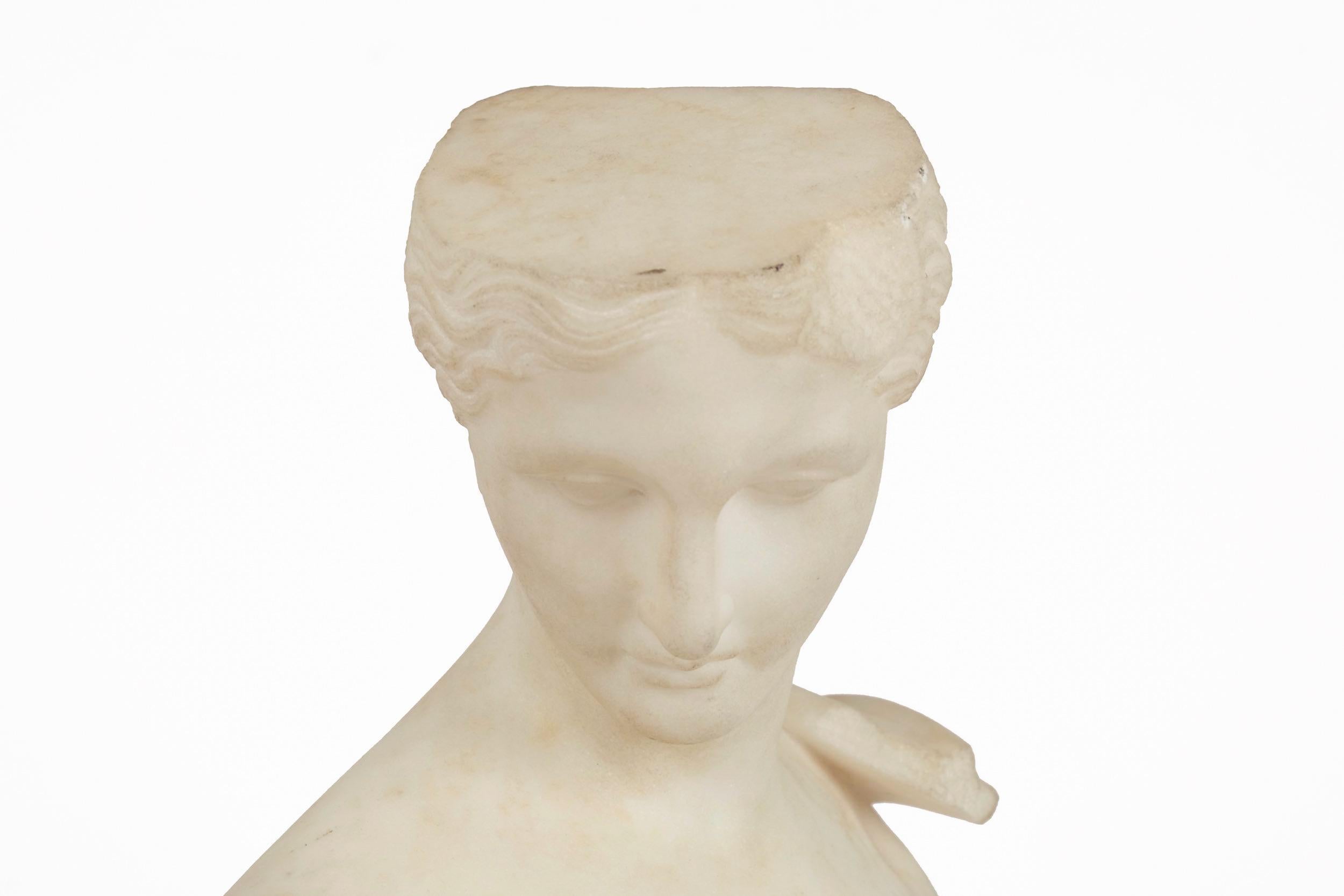 Italian Antique Marble Bust Sculpture 