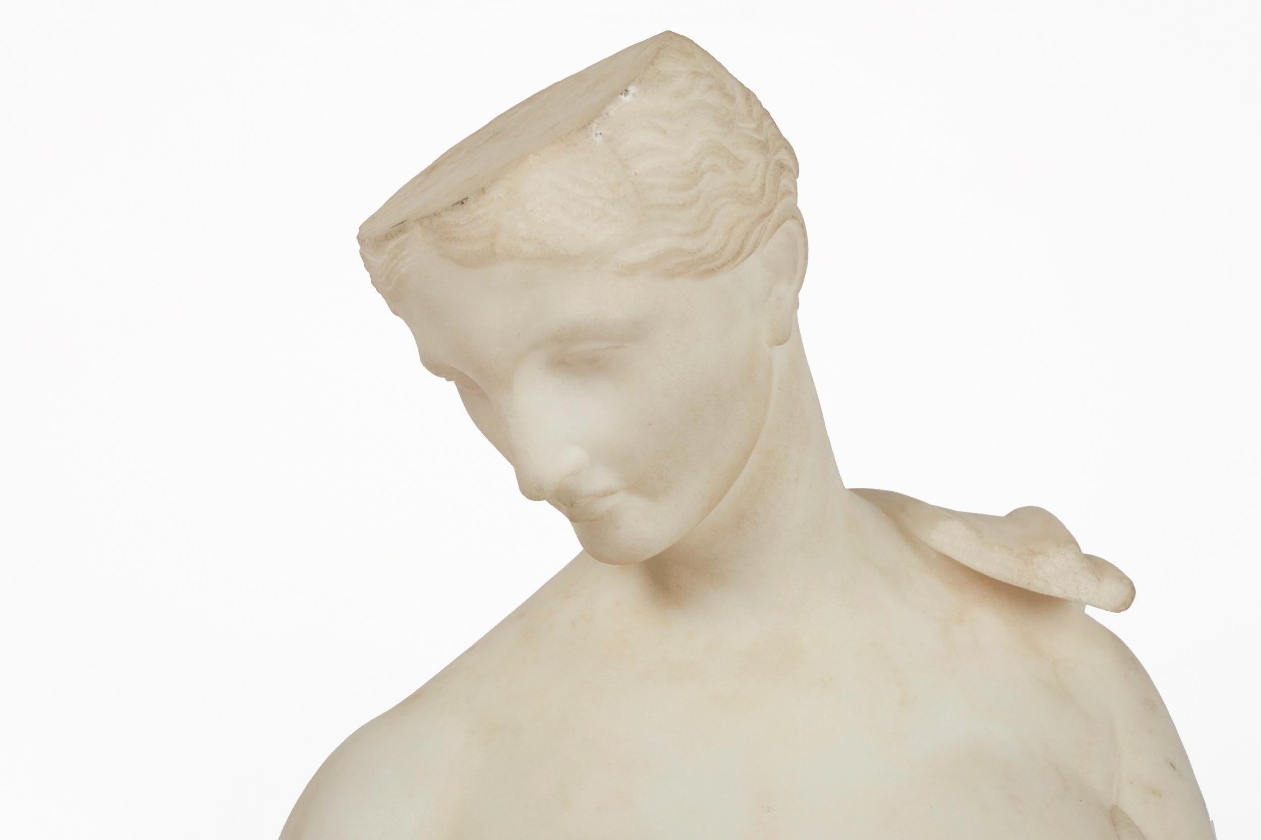 Italian Antique Marble Bust Sculpture 