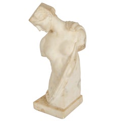 Italian Antique Marble Bust Sculpture "Psyche of Capua", 19th Century
