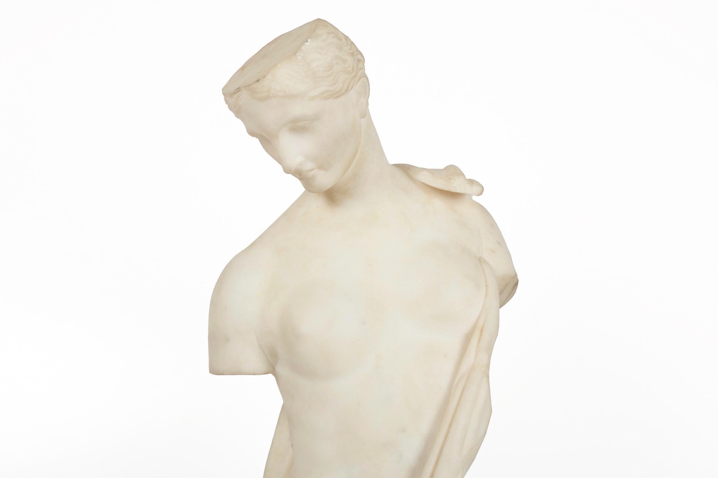 Italian Antique Marble Bust Sculpture 