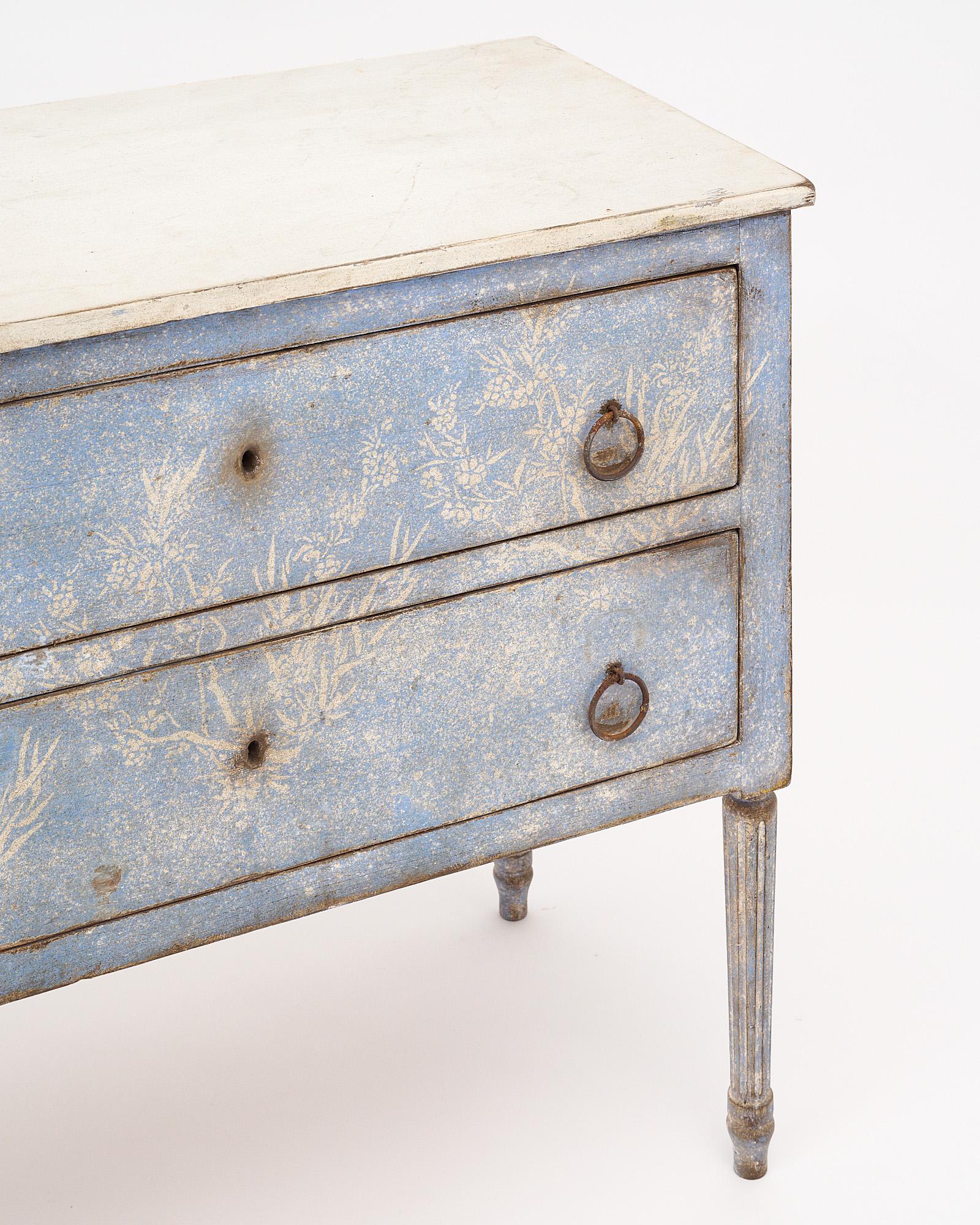 Mid-20th Century Italian Antique Painted Chest For Sale
