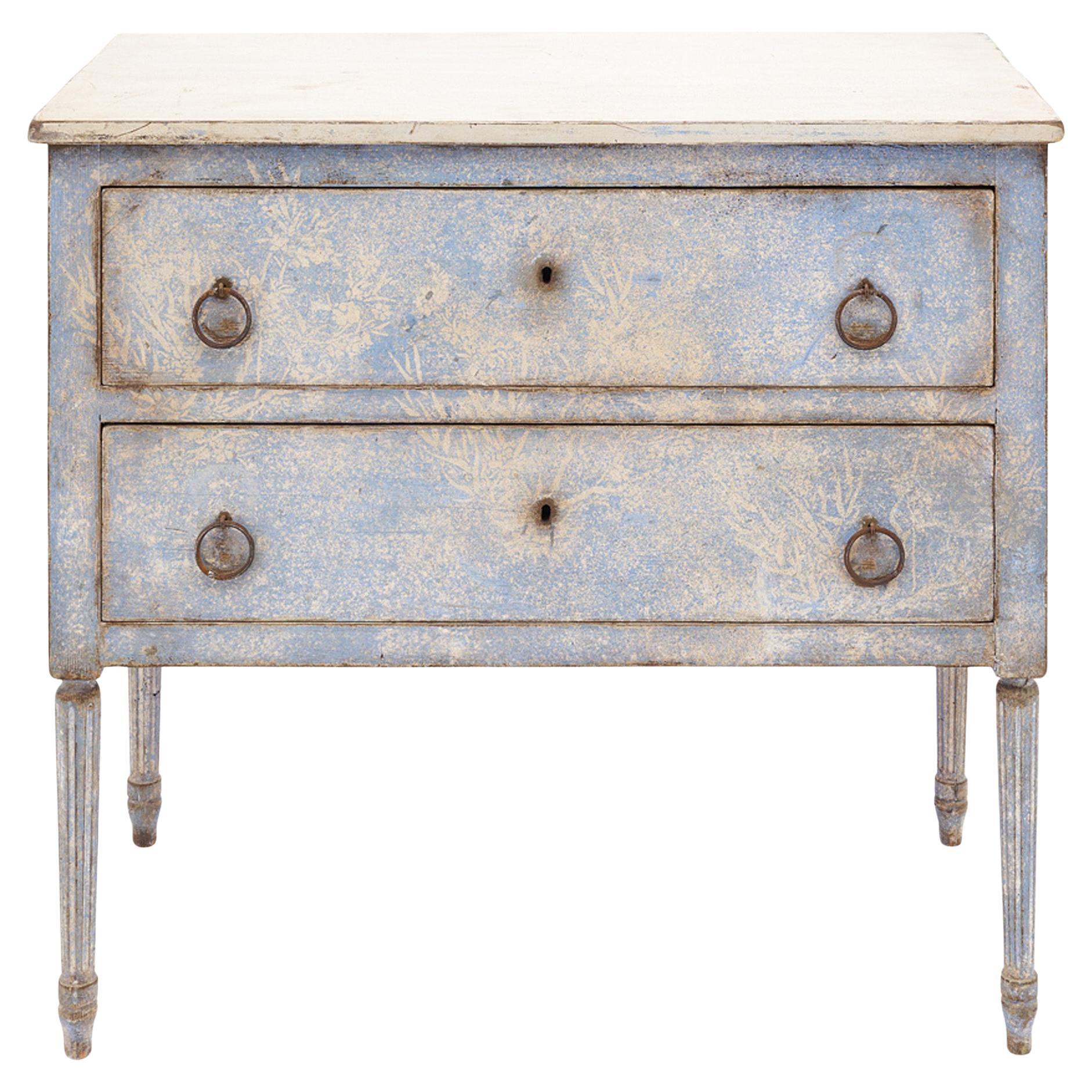 Italian Antique Painted Chest For Sale