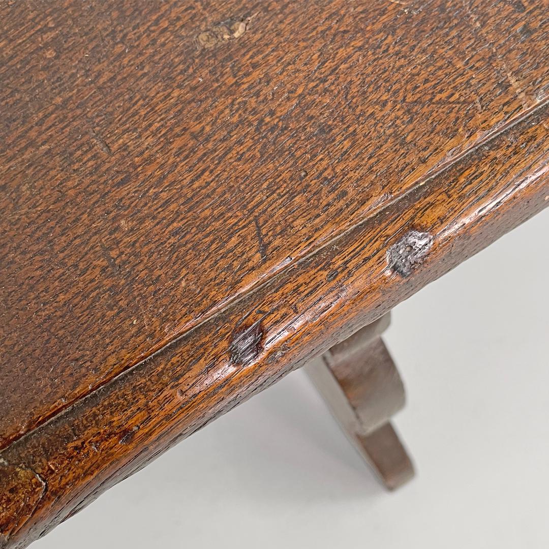 Antiguo banco italiano rectangular de madera, finales del siglo XIX en venta 7