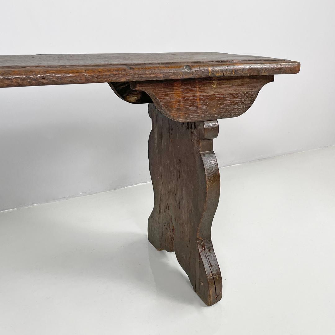 Antiguo banco italiano rectangular de madera, finales del siglo XIX en venta 9