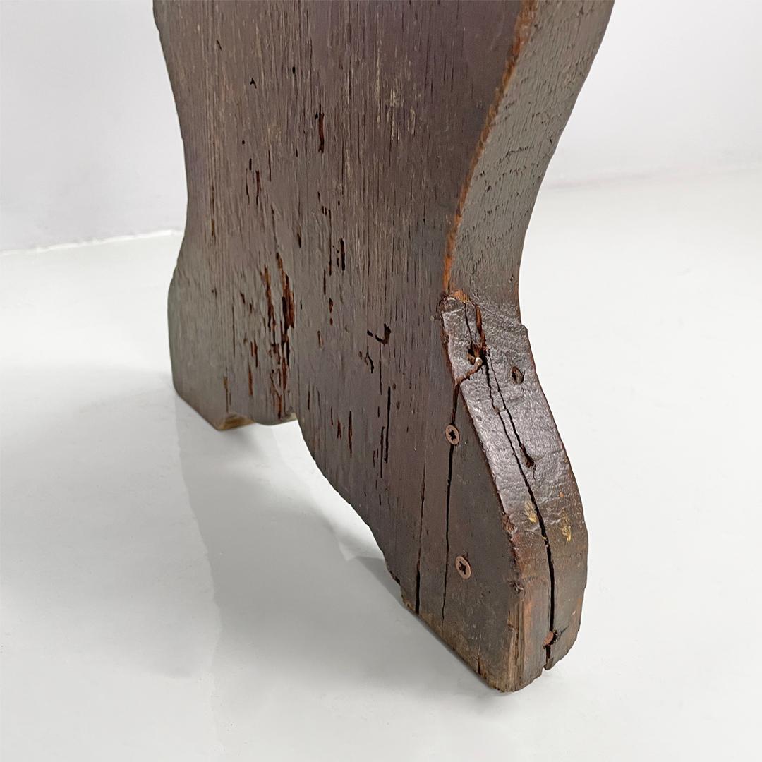 Antiguo banco italiano rectangular de madera, finales del siglo XIX en venta 12