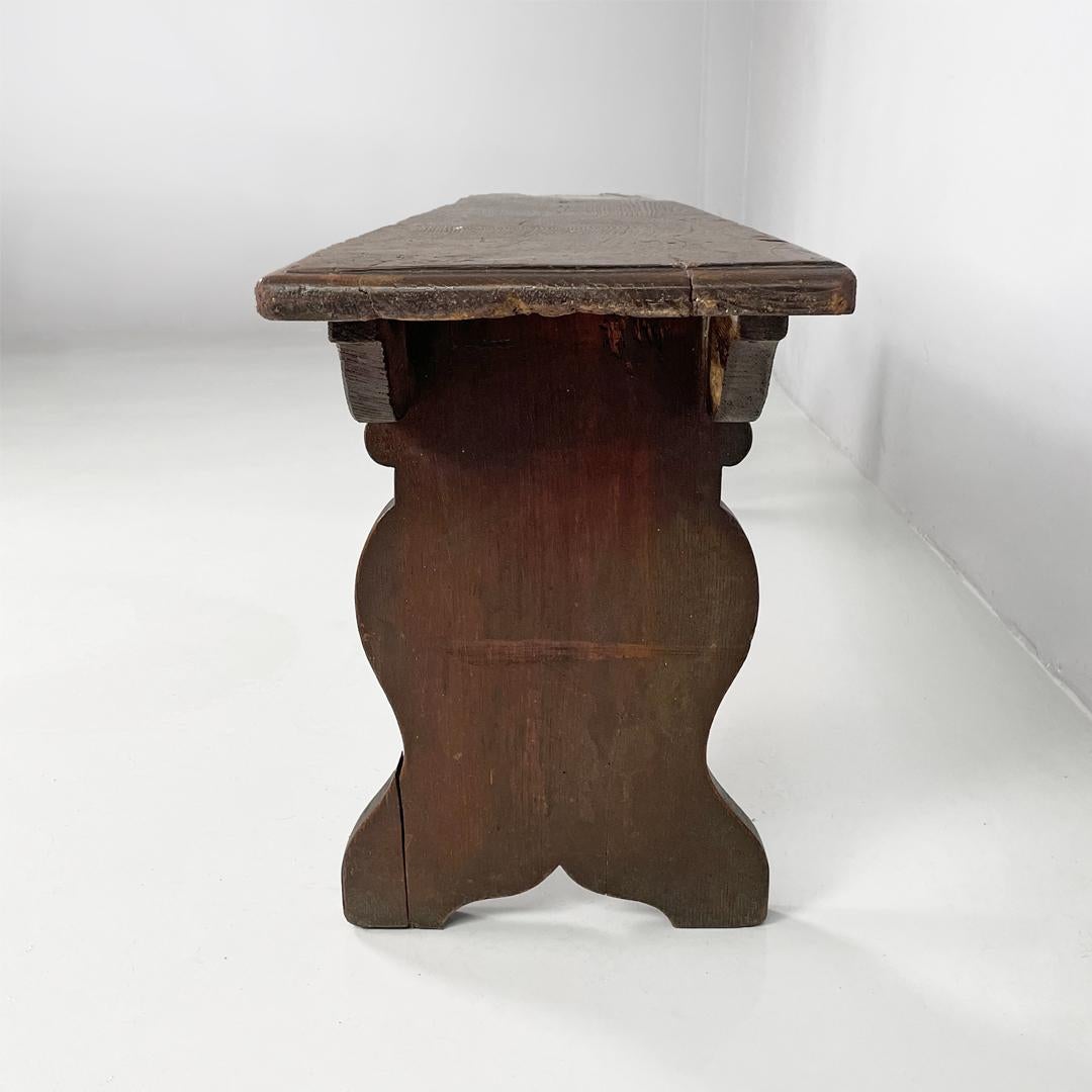 Antiguo banco italiano rectangular de madera, finales del siglo XIX Italiano en venta