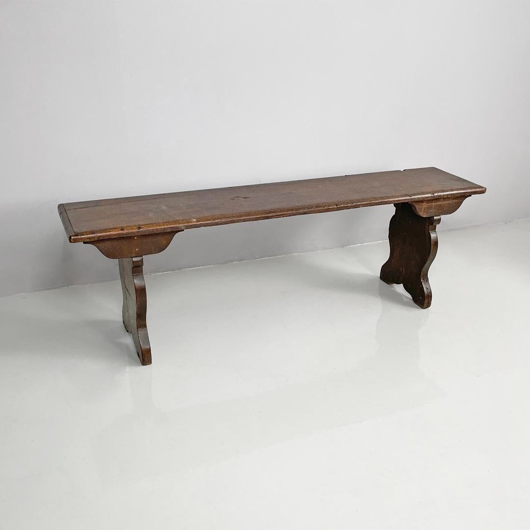 Antiguo banco italiano rectangular de madera, finales del siglo XIX principios del siglo XIX en venta