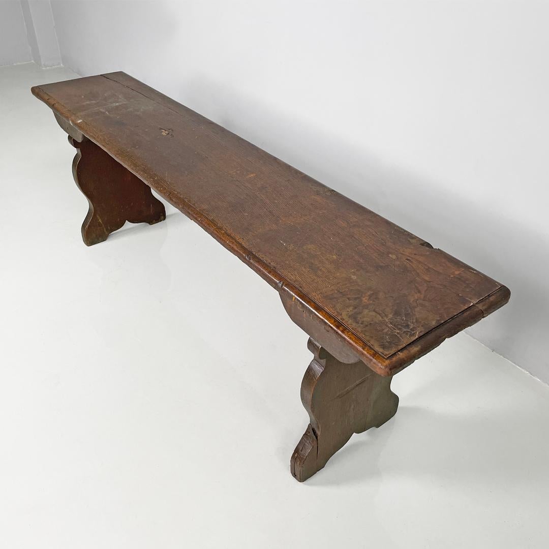 Antiguo banco italiano rectangular de madera, finales del siglo XIX Madera en venta
