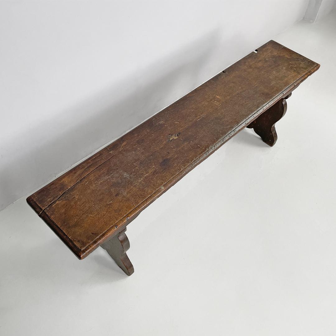 Antiguo banco italiano rectangular de madera, finales del siglo XIX en venta 2
