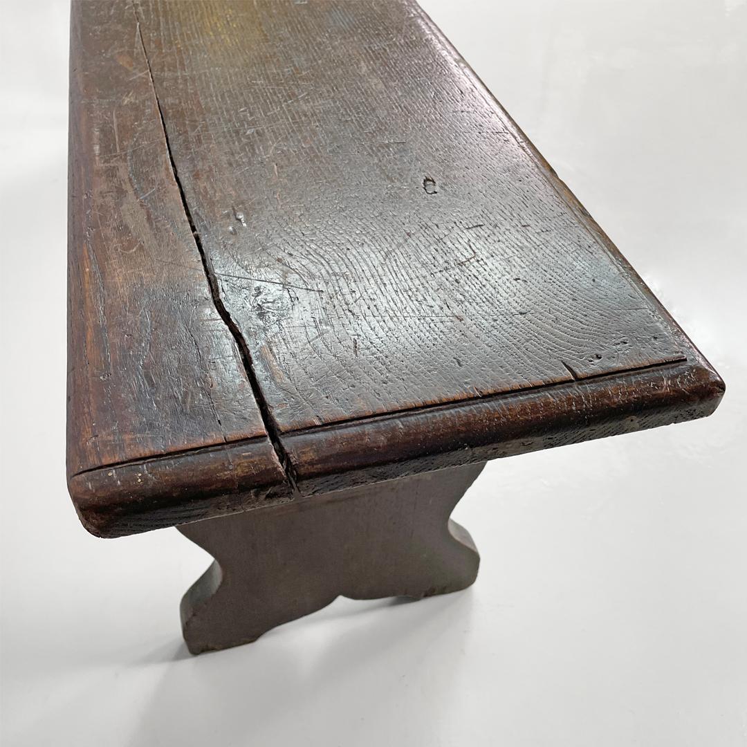 Antiguo banco italiano rectangular de madera, finales del siglo XIX en venta 3