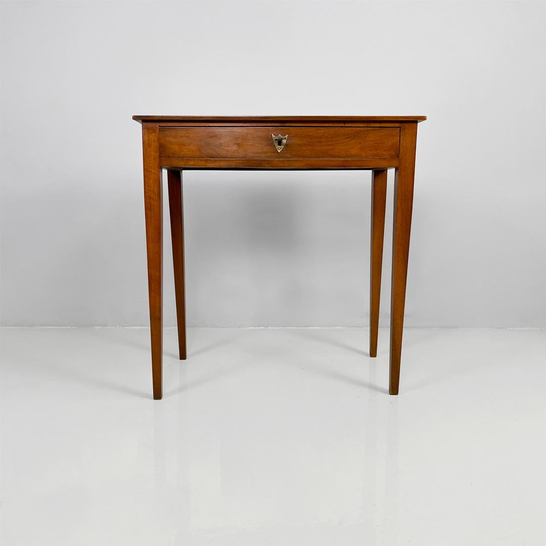 Italian antique rectangular wooden desk with drawer, 1750s For Sale 8