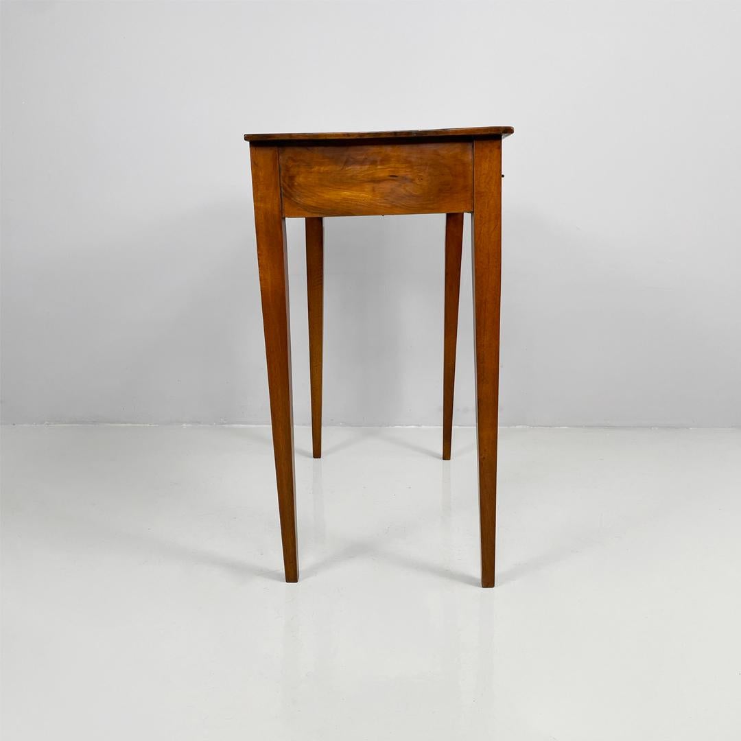Italian antique rectangular wooden desk with drawer, 1750s For Sale 9