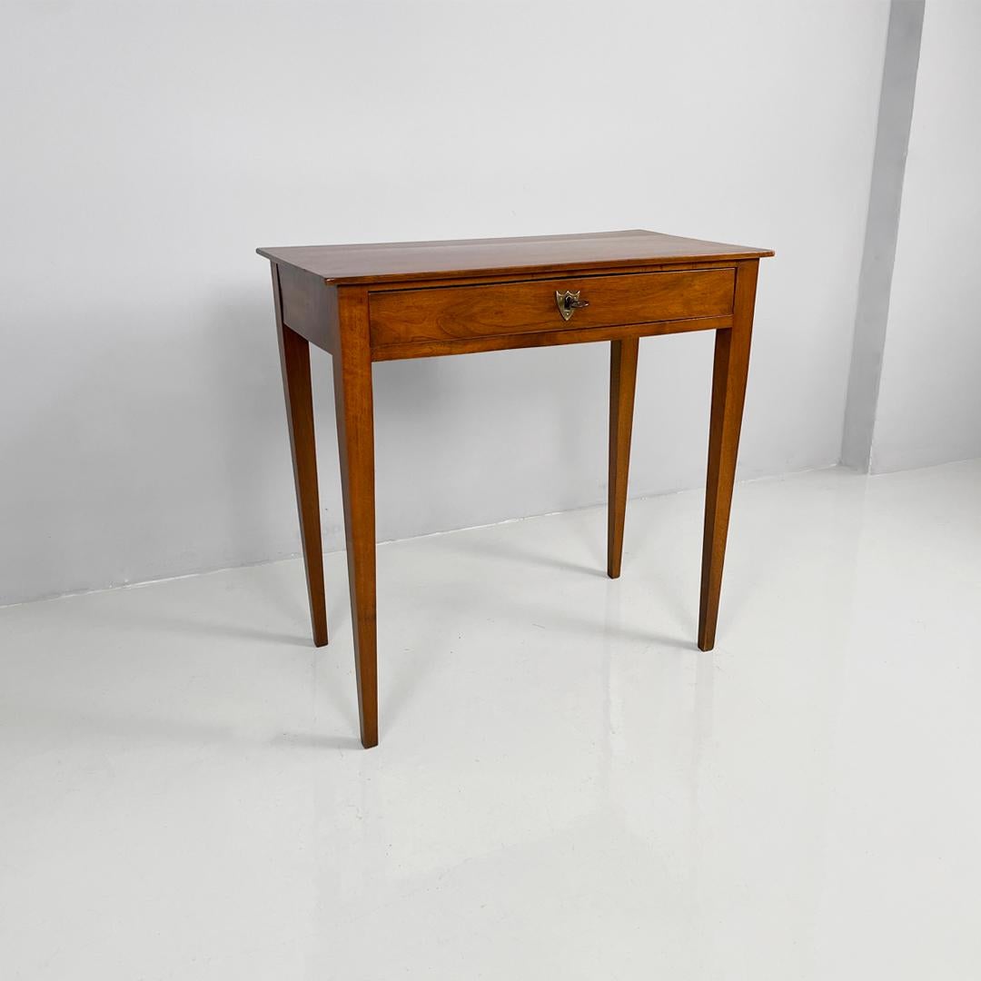 Italian antique rectangular wooden desk with drawer, 1750s For Sale 10