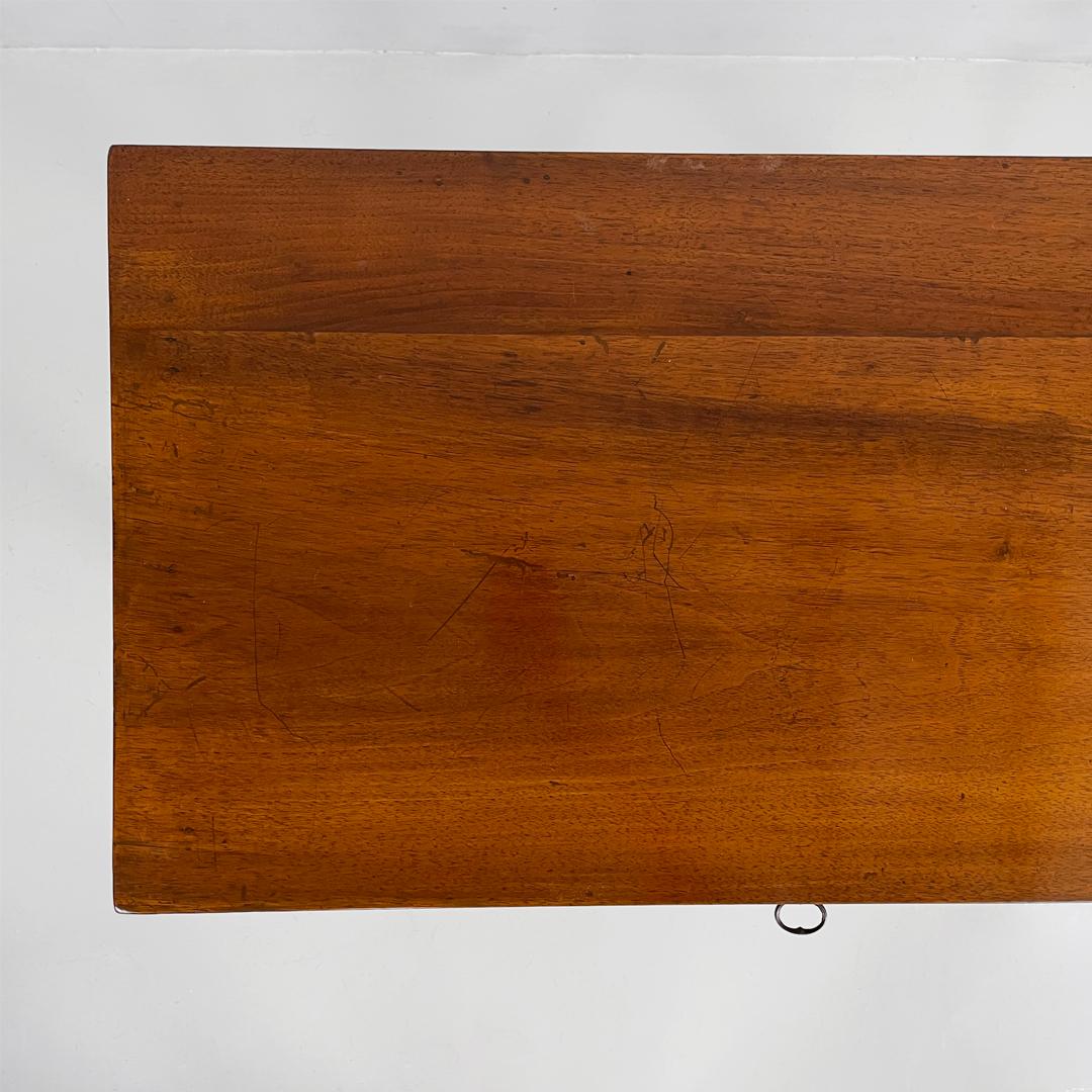 Italian antique rectangular wooden desk with drawer, 1750s For Sale 1