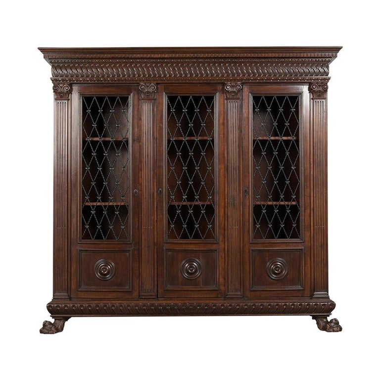 Italian Renaissance Bookcase 20th Century Renaissance Bookcase at 1stDibs