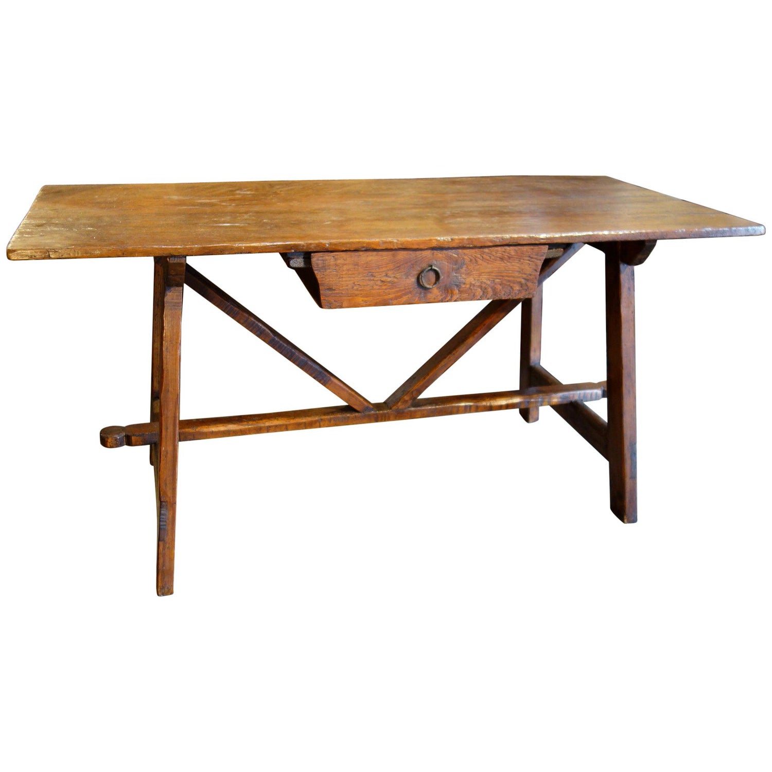 17th Century Style Rustic Primitive Old Farmhouse Writing Desk