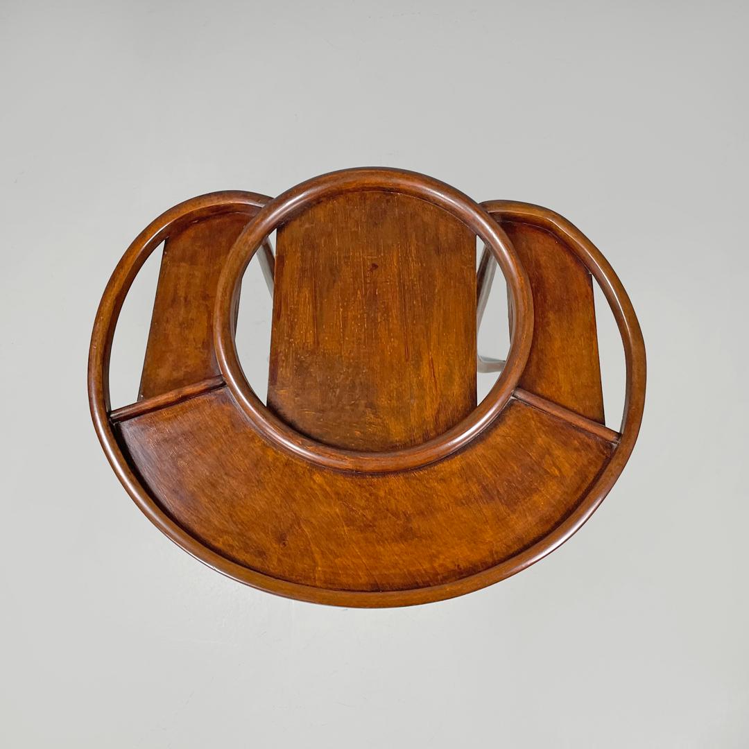 Italian antique rounded wooden coffee tables with two drawers, early 1900s 4
