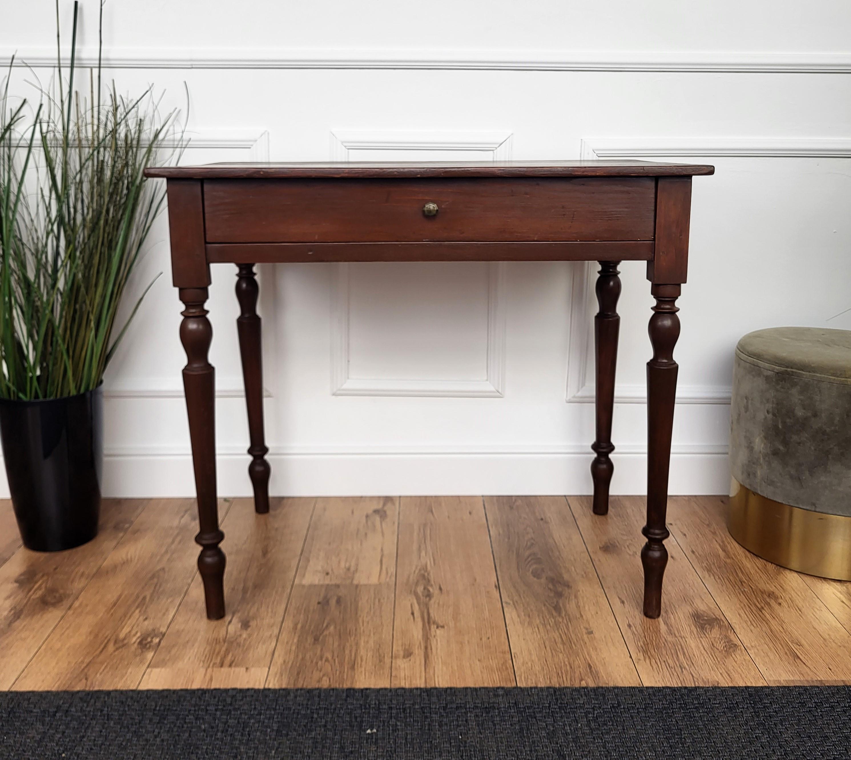 Table de bureau italienne rustique ancienne en vente 1