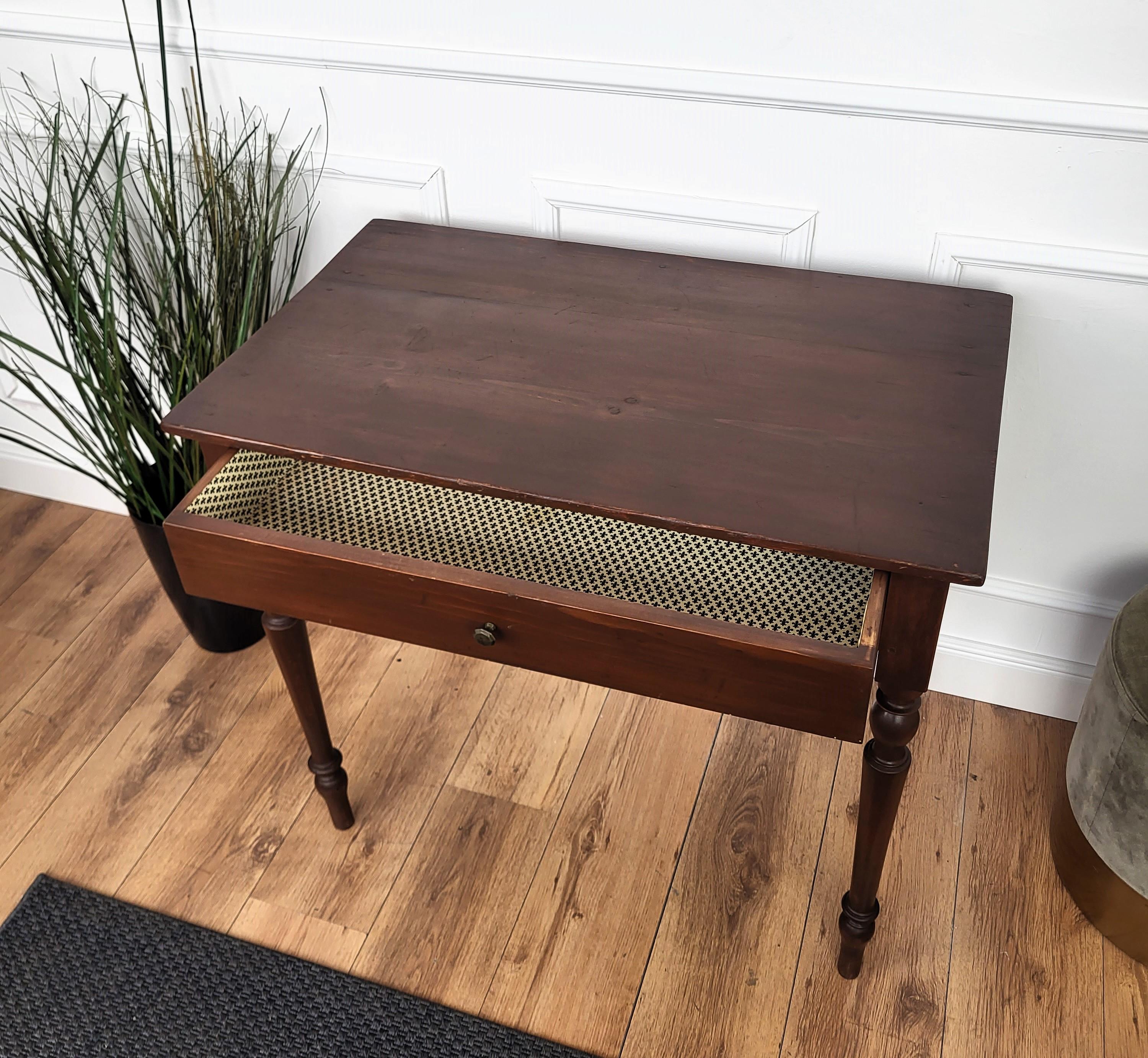 Table de bureau italienne rustique ancienne en vente 2
