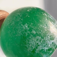 Set di tre appliques in lamiera di vetro bianche e verdi, anni '30